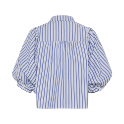 ICHI Gavia SS shirt, cloud dancer/blue indi