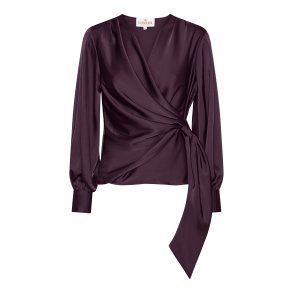 Ines blouse Karmamia, semi rich plum