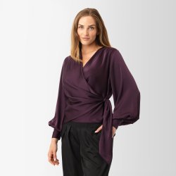 Ines blouse Karmamia, semi rich plum