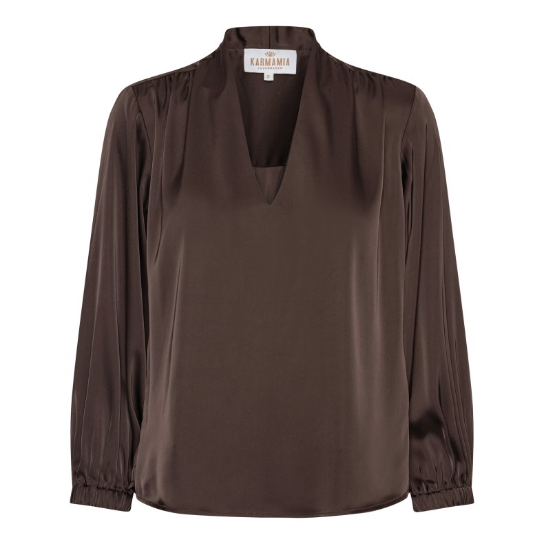 Jody blouse Karmamia, semi rich dark brown