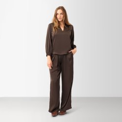 Jody blouse Karmamia, semi rich dark brown