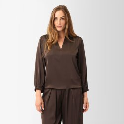 Jody blouse Karmamia, semi rich dark brown