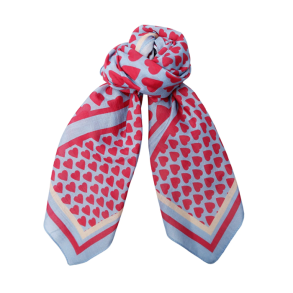 Black Colour Sofia mini scarf, L.t. blue