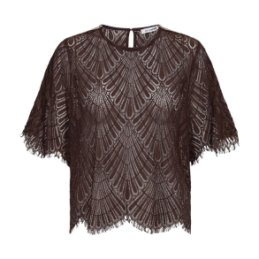 Leti lace blouse Co'Couture, dark brown