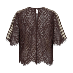 Leti lace blouse Co'Couture, dark brown