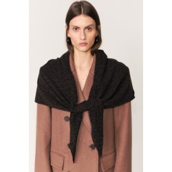 Triangle leo M cashmere scarf Lala Berlin, blend caffee