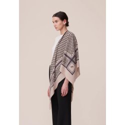 Triangle trinity M cashmere scarf Lala Berlin, dune beige 
