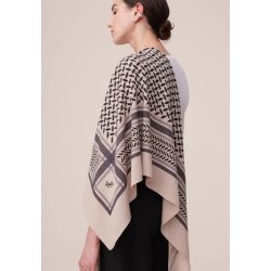 Triangle trinity M cashmere scarf Lala Berlin, dune beige 