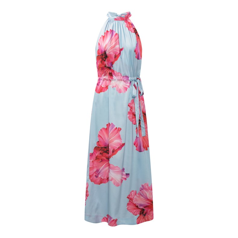Karmamia Layla dress, fuchsia maxi flower