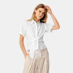 Lee short shirt Karmamia, white cotton
