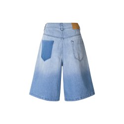 Raha light denim wide shorts Rabens Saloner, light washed denim