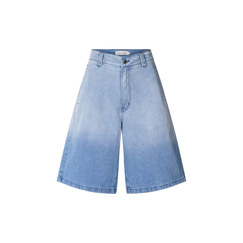 Raha light denim wide shorts Rabens Saloner, light washed denim
