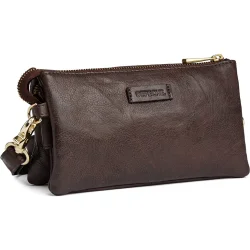 Depeche golden chic small clutch, coffe