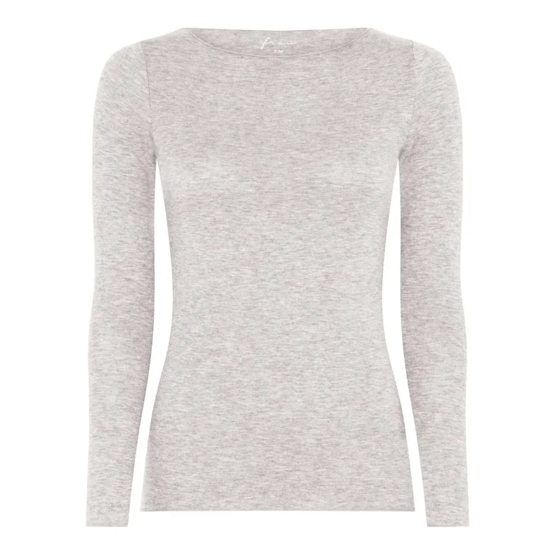 Lima cashmere ls boatneck top Frau, l.t. beige melange