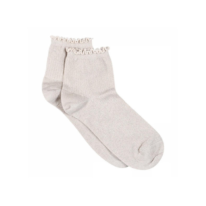 Lis glitter short socks MP Denmark, champagne