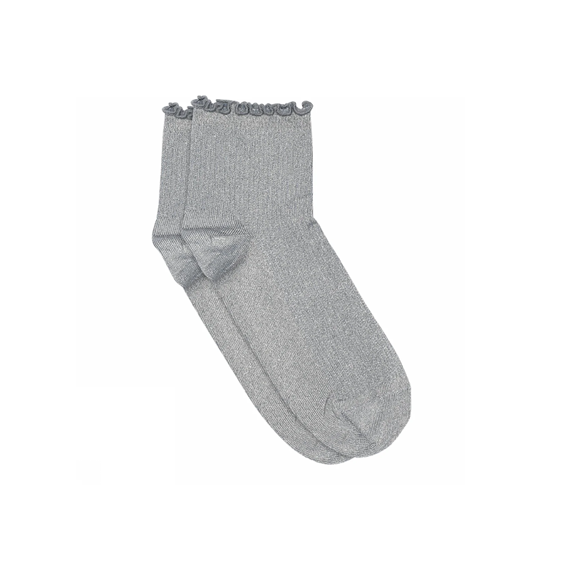 Lis glitter short socks MP Denmark, stone blue