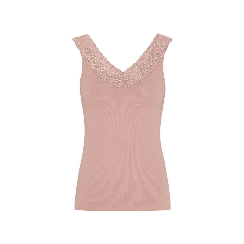 Miriam v-lace top Tim og Simonsen, rosa antico