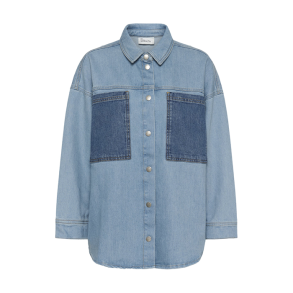 Mazie 139 boxy mix shirt My Essential Wardrobe, light blue/blue