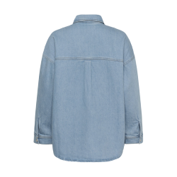 Mazie 139 boxy mix shirt My Essential Wardrobe, light blue/blue