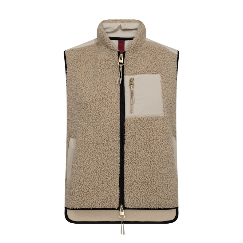 Rowe eli teddy vest Mos Mosh, feather gray