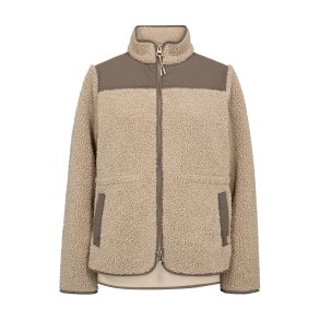 Elisa eli teddy jacket Mos Mosh, feather grey  