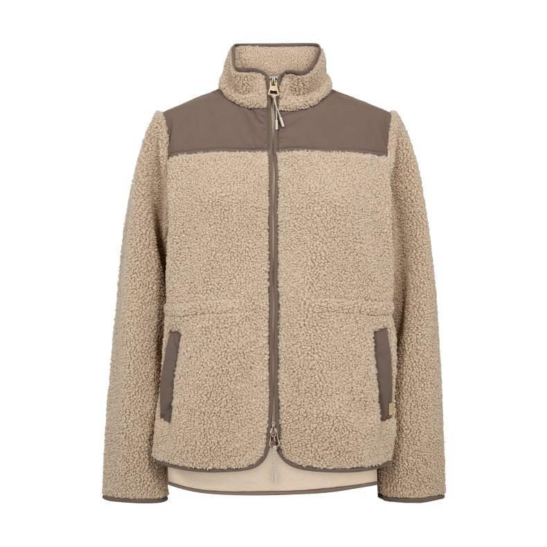 Elisa eli teddy jacket Mos Mosh, feather grey  