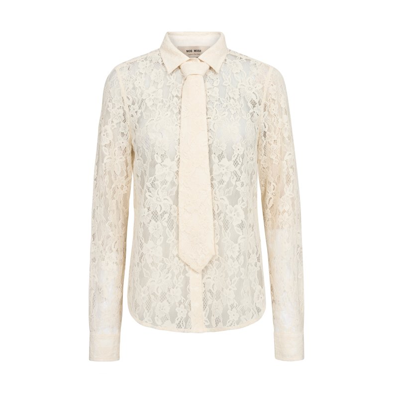 Kether lace tie shirt Mos Mosh, ecru