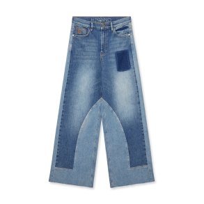 Saddle rise jeans Mos Mosh Heyanno, light blue denim