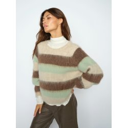 Suvi stripe knit Mos Mosh, frosty green
