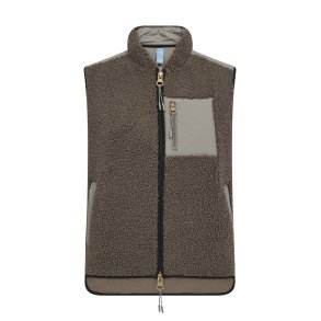 Rowe eli teddy vest Mos Mosh, dusty olive