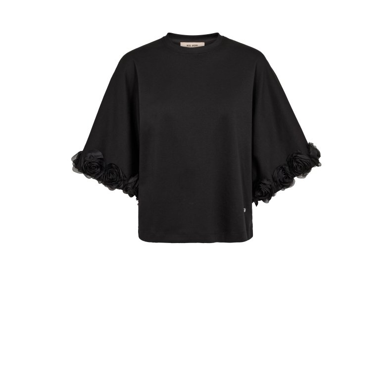Rosette o-ss tee Mos Mosh, black