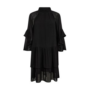 Roya ruffle dress Mos Mosh, black