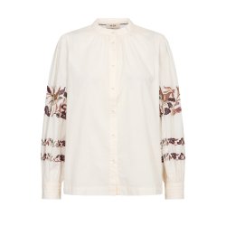 Notto embroid shirt Mos Mosh, ecru