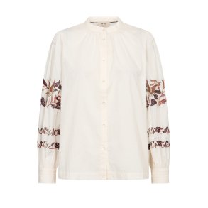 Notto embroid shirt Mos Mosh, ecru