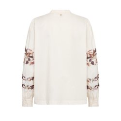 Notto embroid shirt Mos Mosh, ecru