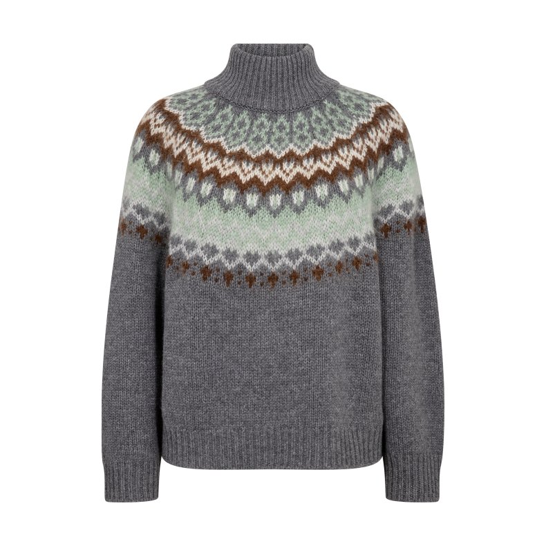 Daya fjord highneck knit Mos Mosh, thunderstorm