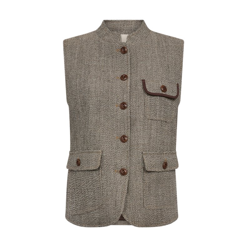 Abigail utah vest Mos Mosh, dark camel