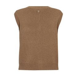 Ayana wool knit vest Mos Mosh, dark camel