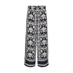 Measa linocut pant Mos Mosh, salute navy