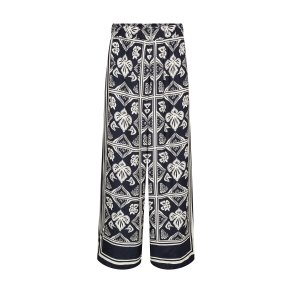 Measa linocut pant Mos Mosh, salute navy