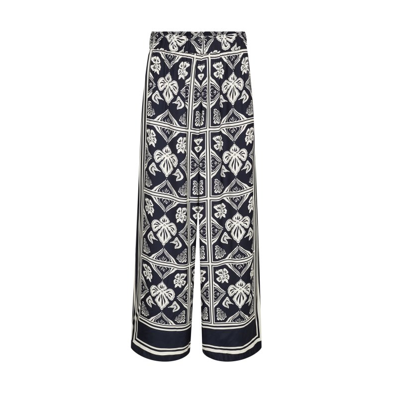 Measa linocut pant Mos Mosh, salute navy