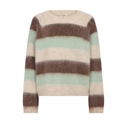 Suvi stripe knit Mos Mosh, frosty green