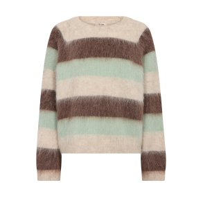 Suvi stripe knit Mos Mosh, frosty green