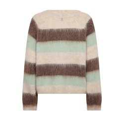 Suvi stripe knit Mos Mosh, frosty green
