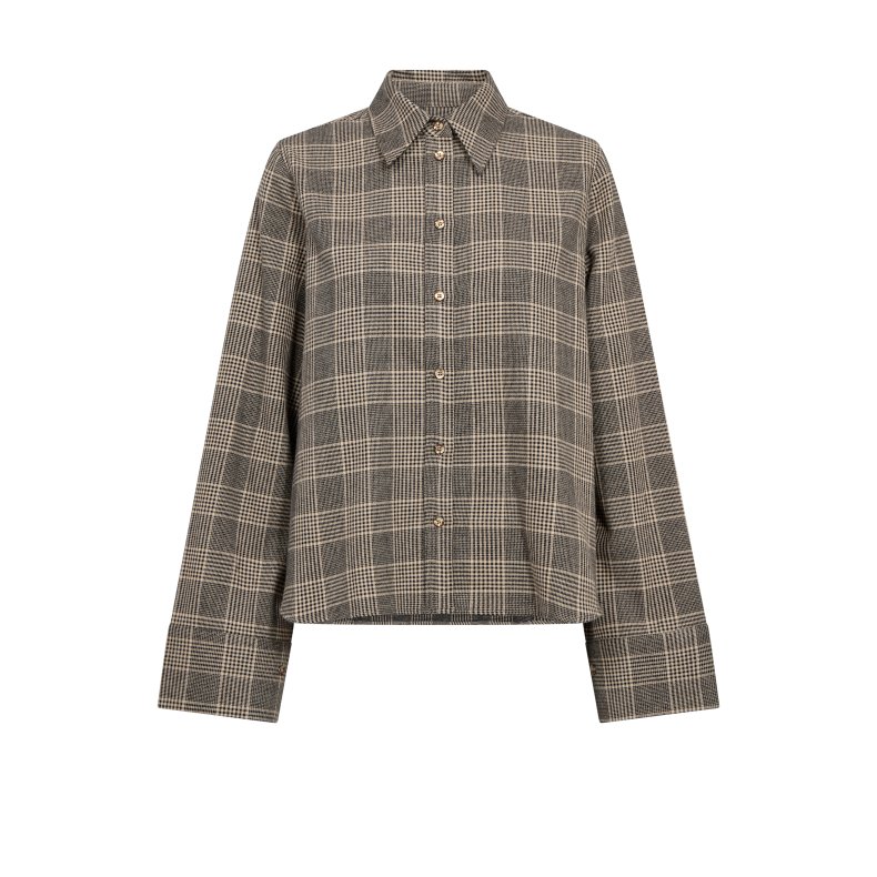 Ayen princ check shirt Mos Mosh, black