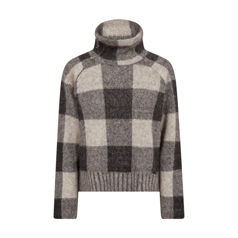 Maija check knit Mos Mosh, black