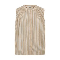 Amelia stripe sl blouse Mos Mosh, seasame