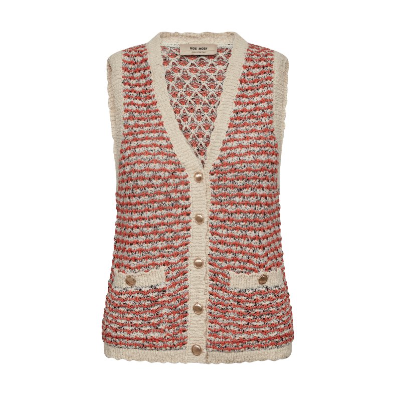 Miah knit vest Mos Mosh, emberglow
