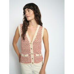 Miah knit vest Mos Mosh, emberglow