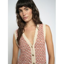 Miah knit vest Mos Mosh, emberglow